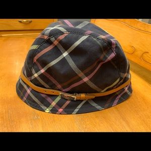 Coach Navy Tattersall bucket hat